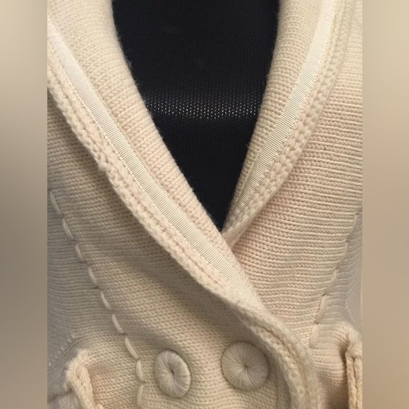 Marc by Marc Jacobs White 100% Wool Knit Cardigan XS - Picture 3 of 5